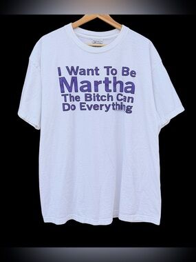 Vintage 1996 “I Want To Be Martha” Wander Wear T-Shirt White Size XL 90s Funny